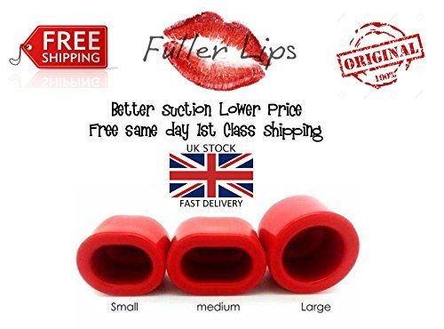 Fuller Lips All 3 Sizes Lip Plumping Enhancers by Fuller Lips. Package Includes SMALL OVAL, MEDIUM OVAL & LARGE ROUND Better Suction. A Superior Alternative to Fullips. Get Thicker Fuller More Luscious Pouty Naturally Smooth Lips