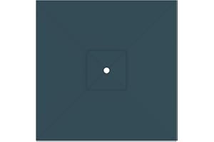 paramondo Toile de rechange pour parasol avec Air Vent pour parasol Interpara, lavable, 3 x 3 m, Carré, Verte