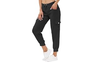 JINSHI Pantalons Femme Cargo Long Travail Pantalon Jogging Taille Haute avec Poches