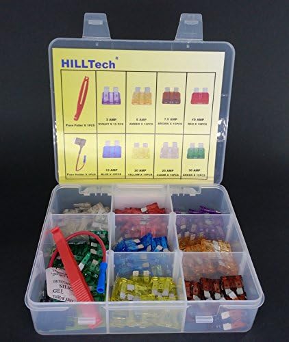 US Grade 120 PCS w/Puller &amp; Holder Fuse Kit Set Assorted, 3A, 5A, 7.5A, 10 A, 15 A, 20 A, 25 A, 30 A ATO-120HP (includes : 8 Ratings with 15 pcs each plus Puller / Extractor &amp; Fuse Holder Wire) ATO-120HP