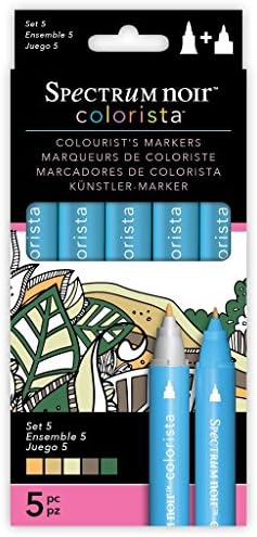 Spectrum Noir New Colorista Arts &amp; Craft Double Ended Marker Pens Set 5 (5 Pack)
