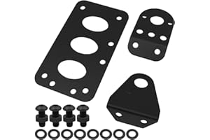 Shiwaki Support de Montage latéral Universel pour Plaque d'immatriculation de Moto - Noir