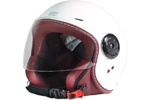 ORIGINE Casco de Moto Jet Homologado ECE 22.06, Casco Urbano para Scooter Ligero y Compacto con Visera Transparente Larga