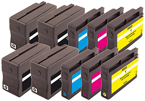 Peach 10er-Pack Tintenpatronen kompatibel zu HP No. 932, No. 933