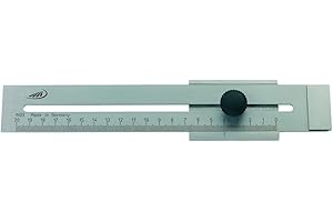 HELIOS-PREISSER Helios Preisser Streichmaß (flach, stabil, Feststellschraube, Messbereich: 0 – 200 mm) 0321 301