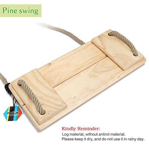 Pellor Wooden Swing Seat Indoor and Outdoor Hanging Seat Max Load 150KG (Rope Max: 210cm, burlywood) reviews Pellor Wooden Swing Seat Indoor and Outdoor Hanging Seat Max Load 150KG (Rope Max: 210cm, burlywood)