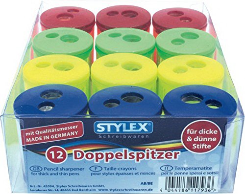 Preisvergleich Produktbild Stylex Doppelspitzer 'Tonne' farblich Sortiert, 4 Stück