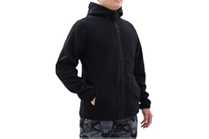 BWBIKE Męska outdoorowa kurtka polarowa dwustronna kurtka polarowa z kapturem zapinana na zamek błyskawiczny długi rękaw płaszcz zimowy polar bluza z kapturem odzież wierzchnia dla mężczyzn kobiet