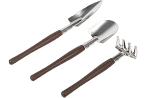 ZERODIS Set de 3 Piezas Mini Herramientas para macetas de jardinería, Pala pequeña de Mano Pala Rastrillo jardinería Set de Trabajo para niños Juguetes Regalos para Plantas de Cactus suculentas(plástico)