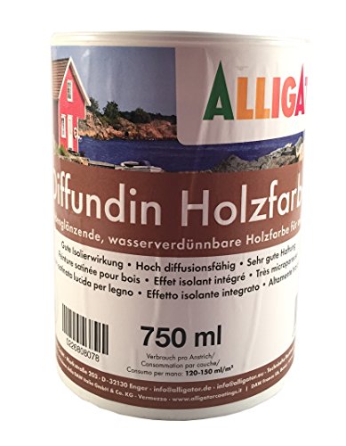 Alligator Diffundin Holzfarbe seidenglänzend 750ml (dunkel-braun)