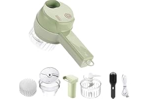 AWLVE inovia Coup’Chef – Découpe-légumes électrique multifonction USB rechargeable | Hachoir, râpe et mixeur de cuisine, robot pour découper facilement viandes, oignons