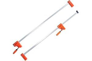 VEVOR Jeu de 2 Serre-Joints à Libération Rapide 145 cm, Serrage Parallèle, avec Limite de Charge 499 kg, Pression Uniforme, en Plastique et Acier au Carbone, pour Charpentier Menuisier Métallurgie