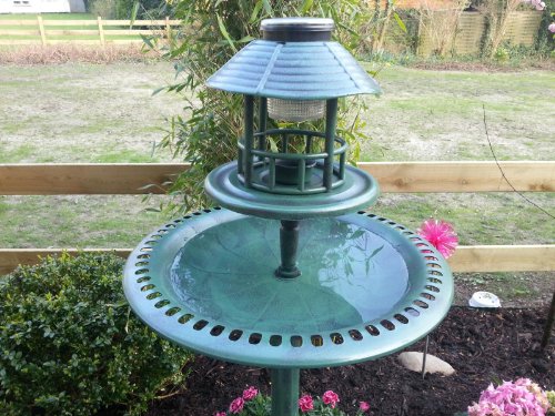 110cm Outdoor Vogel Brunnen Tränke hotel solar licht LED ArtNr. 29177 - 3