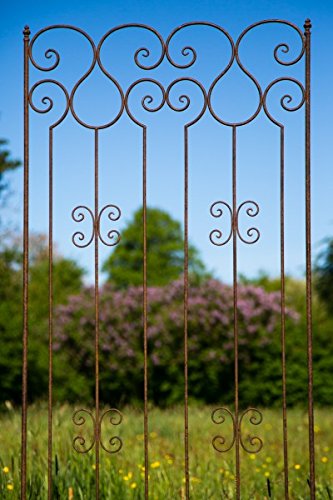 Steckzaun Höhe: 195cm Rost Breite: 80cm Rankhilfe Rankgerüst Rankgitter Metall - 2