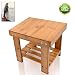 Produktbild GREENTAINENGZMR Bambus Hocker Tritthocker Blumenhocker Kleiner Badhocker Kinderhocker Badezimmerhocker Leichtgewicht Trittschemel Kinder Rotbraun Kostenlose Rutschfest Fußballen (Gelb, S)