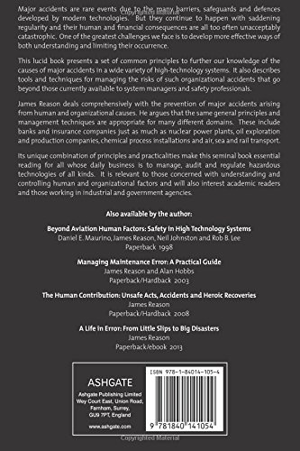 Book's Cover of Managing the Risks of Organizational Accidents