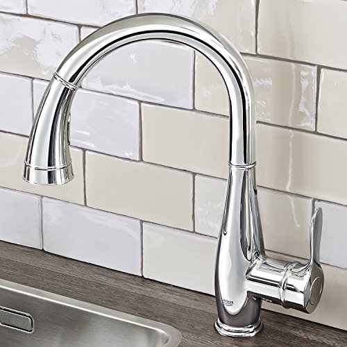 GROHE Parkfield Küchenarmatur, Schwenkbereich 360°, hoher Auslauf, herausziehbare Komfort-Spülbrause 30215000 - 3
