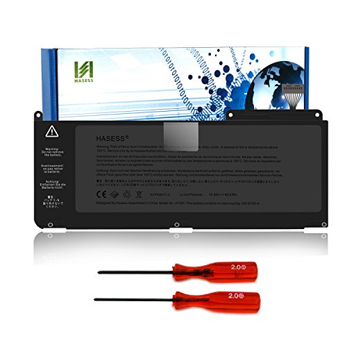 HASESS Neu 6000mAh/63.5Wh Ersatzbatterie Notebook Akku für Apple Unibody MacBook A1331 A1342 Macbook air 13 zoll(2011 & 2012 Version) passt MC234LL/A MC233LL/A MacBook Pro MC375LL/A MC516LL/A MC207LL/A, Fits 020-6580-A 020-6582-A 020-6809-A 020-6810-A 661-5391 mit 18 Monate Garantie