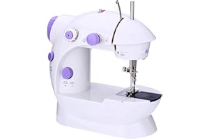BODYPLUS Desktop Sewing Machine, Mini Electric Handheld Sewing Machine Kit Tools - Household Lightweight Portable Sewing Device Kit with Foot Pedal, Bobbins, Needle Threader Ideal for Kids, Beginners