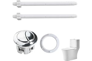 MIUNPRI Bouton Chasse D'eau Wc, Bouton Poussoir Chasse D'eau Toilet Boutons De Chasse D'eau De Remplacement Double Ligne Circulaire Boîte De Toilette Bouton Argent Toilette Bouton Universel Accessoire