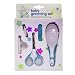 New Born Babies Manicure Set with GROOMING KIT - WITH SAFETY SCISSORS, NAIL CLIPPERS, SOFT BRUSH (Blue - Boys)