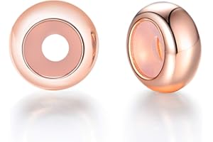 LOVANS Charm Stoppers with 925 Sterling Silver Rubber Stoppers Bead for DIY Bracelets Clip Spacer Charm Gifts for Women Wifes