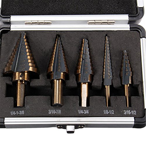 LESOLEIL 5pcs Triangle Shank Kaiserpagode Stufenbohrer Set - 2