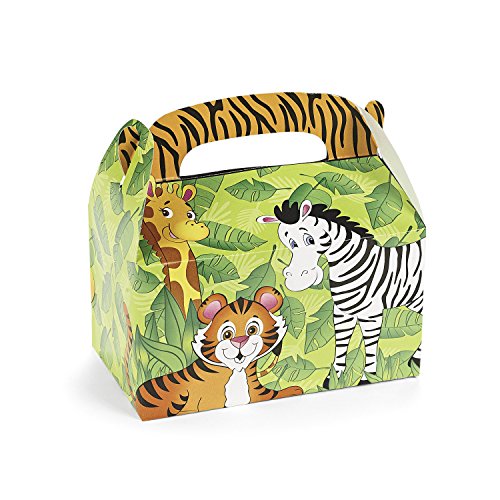 Geschenkbox Safari 12 Stück zum falten aus Pappe Palandi®