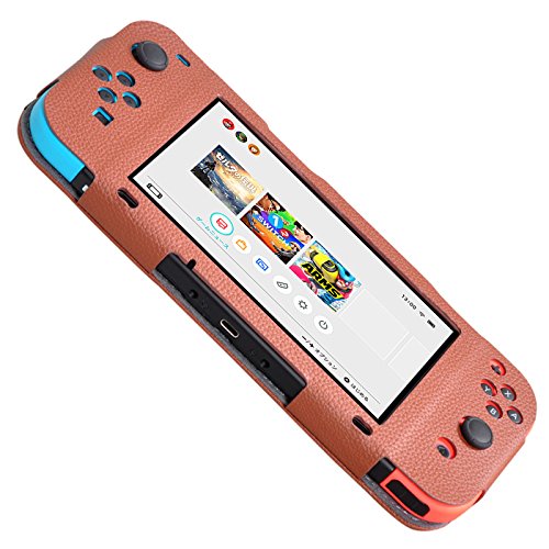 Preisvergleich Produktbild Nintendo Switch Case, Supremery Hülle Kunstleder Body Tasche in Braun