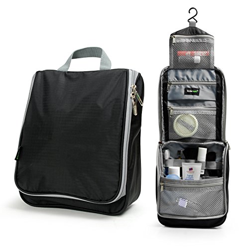 Lavievert Toiletry Bag / Portable Travel Organizer / Household Storage Pack / Bathroom Makeup or Shaving Kit with Hanging for Business, Vacation, Household
