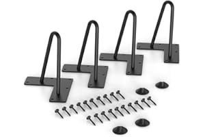 WINSOON 4pcs 10cm DIY Pieds de Table en Métal, Hairpin Legs, Diamètre 9 mm Pieds de Meuble pour Table Basse, Table de Salle à Manger, Cabinet, Wardrobe