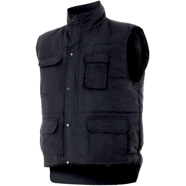 Gilet De Travail Rembourré Velilla 205901 - Multipoches, Coupe-vent, Polyester, Couleur Gris