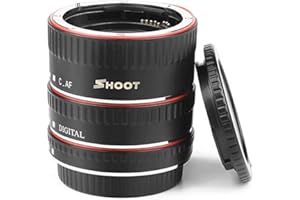 YIDOBLO SHOOT XT-364 Autofokus AF Makro-Verlängerungsring-Set kompatibel mit Canon EF/EF-S Objektiv für Canon 550D/600D/650D/700D/750D/760D/77D/60D/70D/80D/7D/7D II/5D III/5D IV/6D