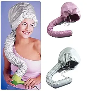 ADOLF Mask Baking Oil Hair Dryers Annex Heat Steamer SPA Heated Cap 21.5-inch Pink