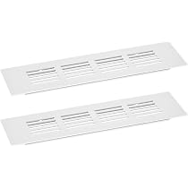 QUARKZMAN Luftgitterabdeckung 300 X 150 Mm – 2 Stück, Aluminium, Weiß, Für Schrank & Wand