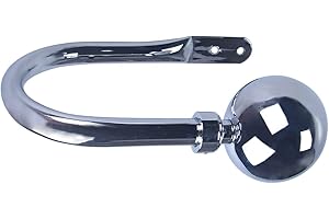 New Pair Of Ball End Polished Chrome Holdbacks By Umlout ®