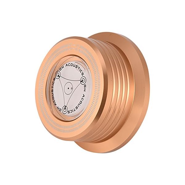 Richer-R Plattenspieler Disc Record Gewicht, 50Hz Schallplatten Plattenstabilizer Auflagegewicht,Plattenklemme LP Disc Stabilizer Drehscheibe mit Wasserwaage für LP-Vinyl Plattenspieler – Bild 3
