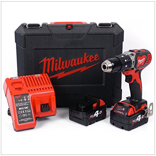 Milwaukee M18 BPD 402 C 18 V Akku Schlagbohrschrauber inkl. 2x 4,0 Ah Li-Ion Akku, Ladegerät im Transportkoffer - 2