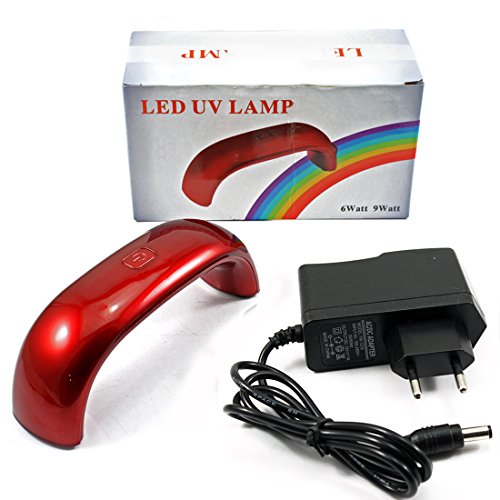 Neverland Professionelle UV-Lampe;9W-Nageltrockner zum Aushärten von Shellac und Gel.Lichthärtungsgerät rote - 5