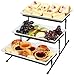 Produktbild Kenley 3 Etagen Serviertablett Etagere - three-tiered Kuchen Cupcake Vorspeise Dessert Fruit Finger Food Display Platte Server Teller für Partys - Steady verzinktem Metall Rahmen Rack