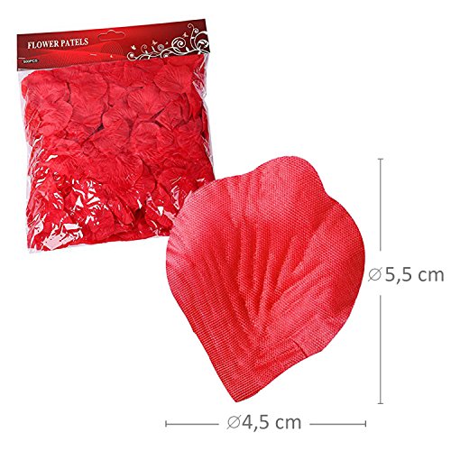 S/O® 500er Pack Rosenblätter Rosenblüten Rot Rosen Blätter Blüten Kunstblumen Seidenblumen - 5
