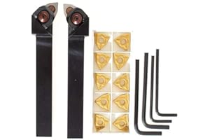 TuToy Portautensili Per Tornio Wwlnr / L1616H / K08 16X100Mm Con Inserti Da 10 Pezzi Wnmg080404