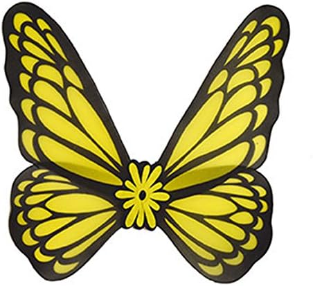 Halloweenia Children's Costume Butterfly Wing Fairy Elf Princess – 73X76 CM (Yellow)