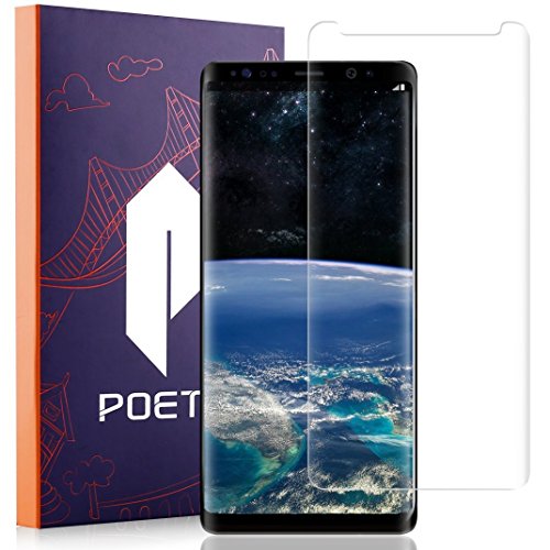 Preisvergleich Produktbild Poetic Displayschutzfolie Galaxy Note 8, Schutzfolie mit Vollständigen und Nahtlosen Displayschutz aus Gehärtetem Glas, Panzerglas Anti-Fingerabdruck Beschichtung, Schutzhüllen Kompatibel, Klar