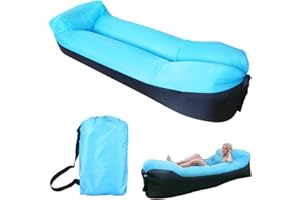 Yuragim Aufblasbares Sofa, 230 × 70cm Aufblasbare Couch Camping Sofa, Tragbares Wasserdichtes Aufblasbare mit Tragetasche, Aufblasbar Luft Sofa Couch Air Lounger für Strandparties Camping Schwimmbad