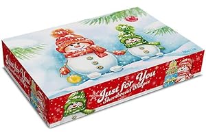 FUNTASY GIFTS Highland Speciality Just For You Shortbread Selection 200g - Luxury Scottish Shortbread - Traditional Christmas Biscuit Gift - Snowman design packaging - Product of Scotland