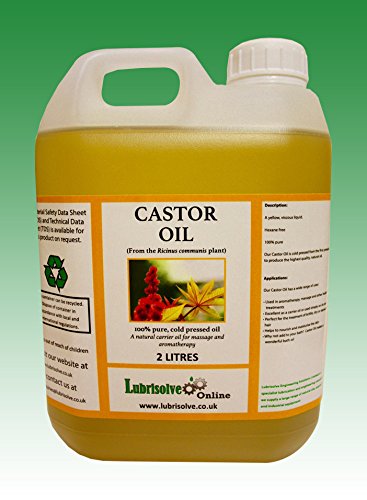 100% Pure, Cold Pressed Castor Oil (2 litres)