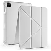 Sneezy Apple iPad Pro 11 in&ccedil; 3. Nesil M1 2021 ile Uyumlu Katlanabilir &Uuml;&ccedil;gen Kalem Şarj B&ouml;lmeli Standlı Akıllı Kılıf Gri