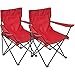 Produktbild Black Snake Campingstuhl faltbar mit Getränkehalter kleines Packmaß praktischer Faltstuhl Angelstuhl 2-er Set - Rot