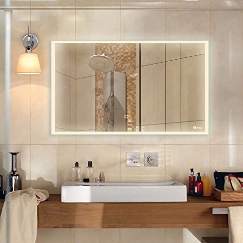 Anten Badspiegel mit Beleuchtung LED Spiegelleuchte 100x60CM Naturlweiß 25W LED Wand Spiegel - 7